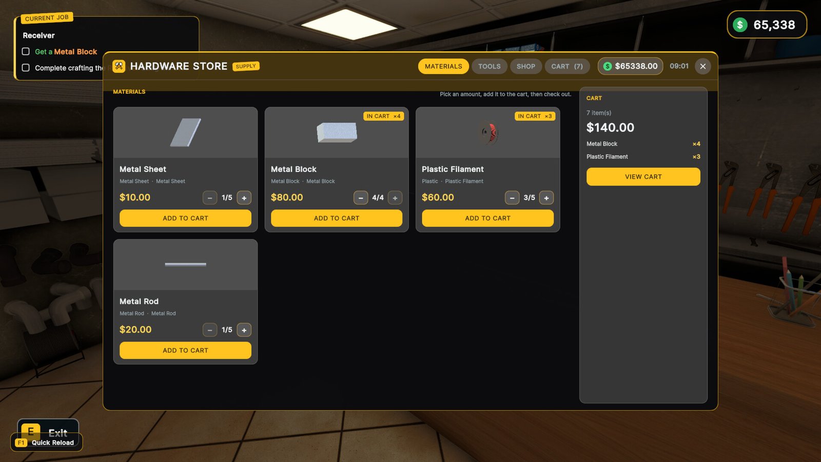 In-game hardware store
